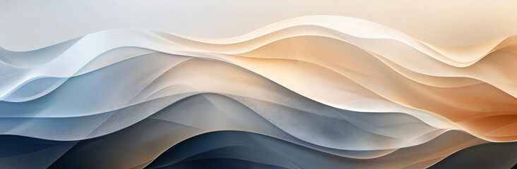Poster - 
Abstract wavy lines background with muted colors and fluid shapes, creating an elegant design for artistic projects or digital backgrounds.