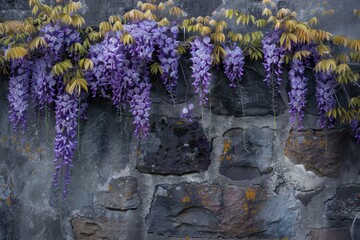 Poster - flowers on a stone