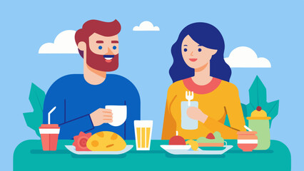 Poster - couple having breakfast