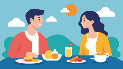 Poster - couple having breakfast