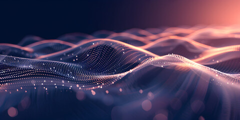 Poster - Waves computer technology background