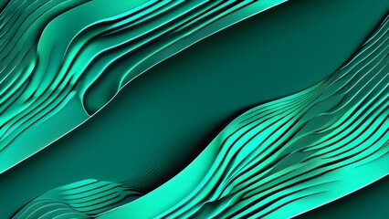 Wall Mural - A Dive into Emeralds Teal Serenity