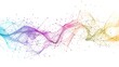 © luck - Abstract colorful wave pattern with connecting dots and lines. Digital technology background concept of science, network, data, communication.