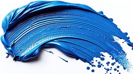 Wall Mural - blue paint brush