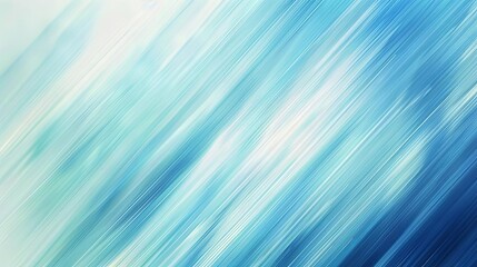Poster - Abstract Blue and White Gradient with Diagonal Light Streaks