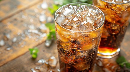 Canvas Print - cola with ice