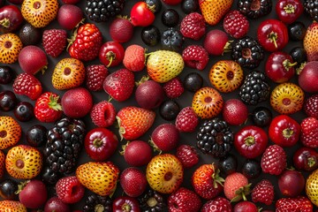 Wall Mural - Vibrant Assortment of Fresh Berries and Fruits