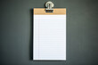 © Bidwell Studio - Lined note paper on dark gray magnet board