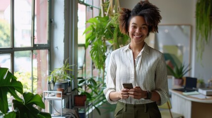 Canvas Print - The Smiling Office Woman