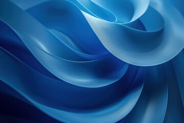 Poster - Abstract blue wave background flowing in smooth lines, creating a sense of movement and fluidity