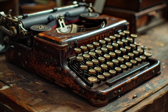 A nostalgic image of a vintage typewriter