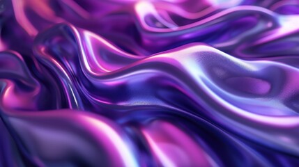 Poster - Abstract Purple and Blue Fabric Drapes
