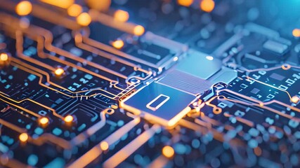 Poster - a close-up view of a padlock securely fastened onto a circuit board, symbolizing data protection and