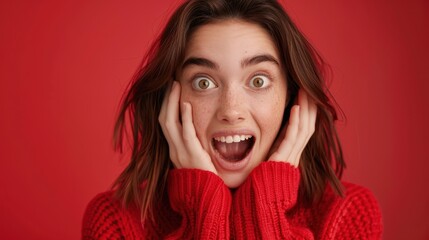 Poster - The Excited Young Woman