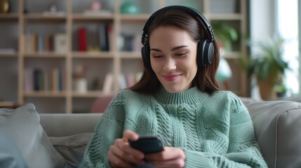 Poster - The Woman with Headphones