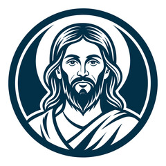 Divine Grace Lord Jesus Christ Logo Icon Design