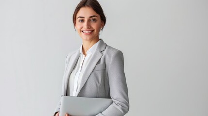 Wall Mural - The Businesswoman in Gray Suit