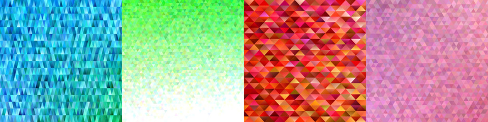 Poster - Abstract triangle polygon background set
