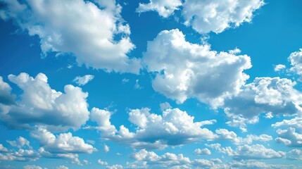 Poster - Beautiful clouds against blue sky in natural setting