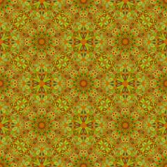 Poster - Seamless petal mandala ornament pattern background - oriental geometric abstract floral vector art