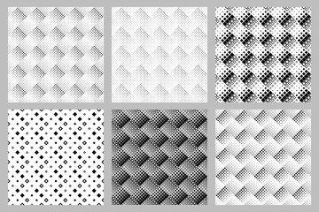 Poster - Square pattern background collection - geometrical repeating abstract  vector designs from squares