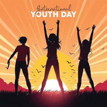 International Youth Day social media post design free download