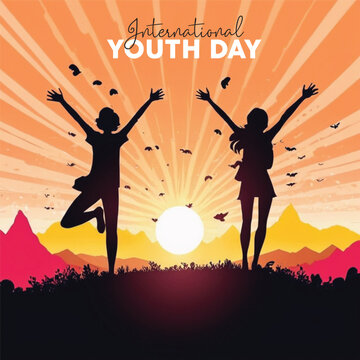International Youth Day social media post design free download