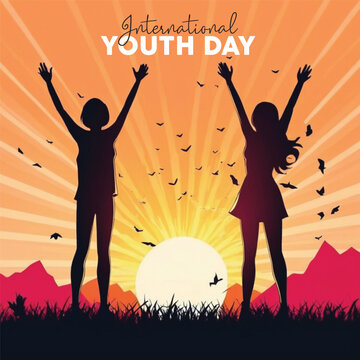International Youth Day social media post design free download