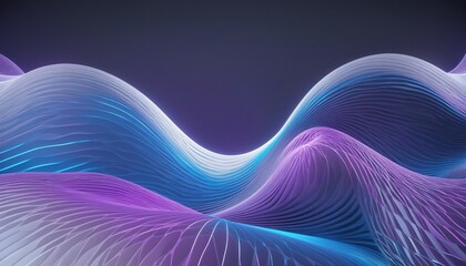 Wall Mural - Futuristic 3D Abstract Wave Background