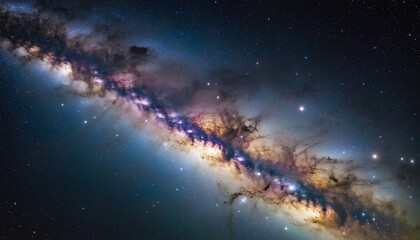 Wall Mural - dark cosmos: a sparkling abstract portrait of the milky way galaxy in the night sky