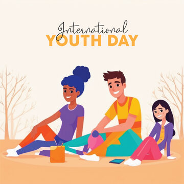International Youth Day social media post design free download