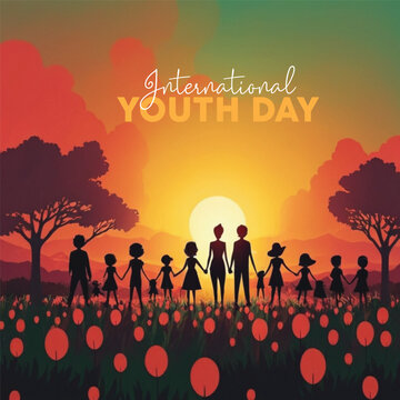 International Youth Day social media post design free download