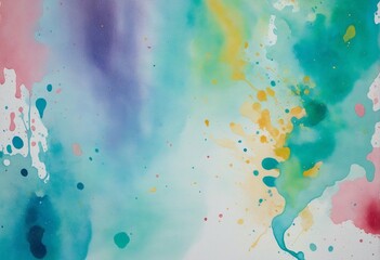 Wall Mural - abstract watercolor texture creating a vibrant splash of colors for wallpaper background