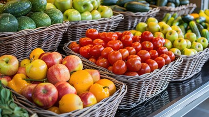 Canvas Print - The Basket of Fresh Produce