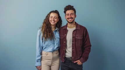 Wall Mural - The smiling young friends