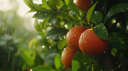 Wall Mural - The Oranges on Tree