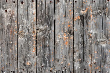 Poster - A close-up shot of a wooden fence with visible signs of rust