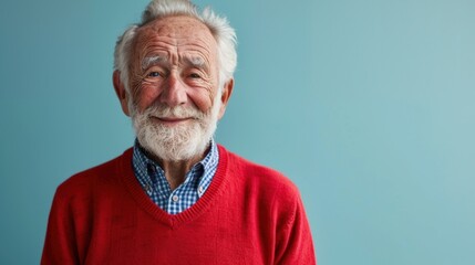 Canvas Print - The cheerful elderly man