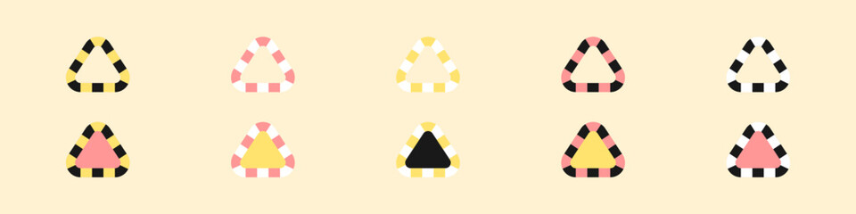 Poster - warning sign triangle vector set. road signs triangle pattern. construction signs of danger. collect