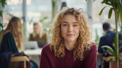 Sticker - The young woman portrait