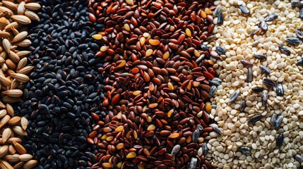 Poster - Close-up view of various types of nuts and seeds