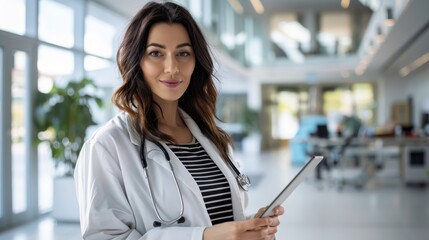 Poster - The doctor holding tablet