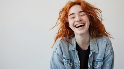 Sticker - The joyful redheaded girl