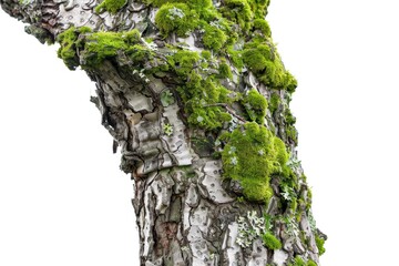 Aufkleber - Close-up shot of a tree trunk covered in moss, great for nature or outdoor-themed designs