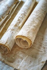 Poster - A couple of game rolls sitting on top of a table, ready for use