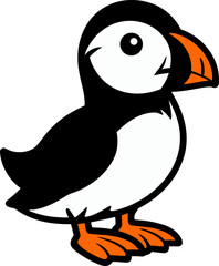 Sticker - Cartoon Puffin