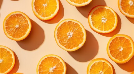 Wall Mural - The orange slices background