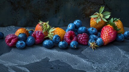 Wall Mural - Assortment of Fresh Berries