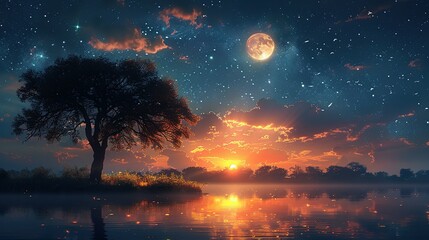 Wall Mural - Astral Reverie: Enchantments of the Cosmos