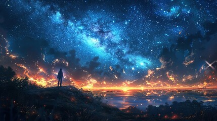 Wall Mural - Astral Reverie: Enchantments of the Cosmos